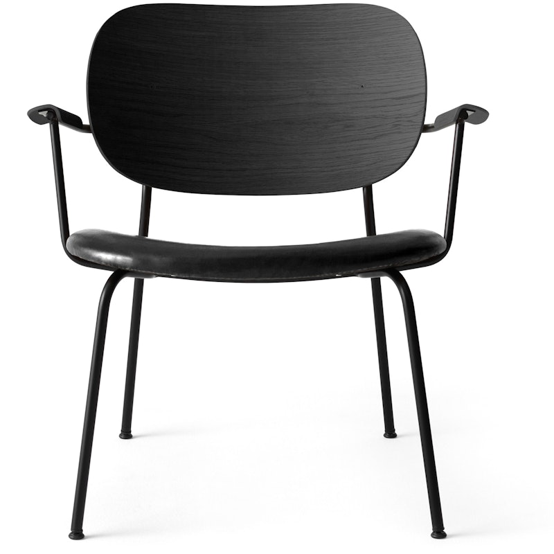 Co Lounge Chair Black Legs, Seat Dakar 0842 / Back +Arm Black Oak