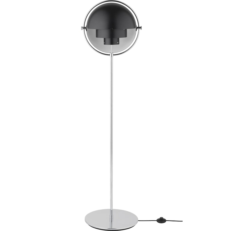 Multi-Lite Floor Lamp, Chrome / Black