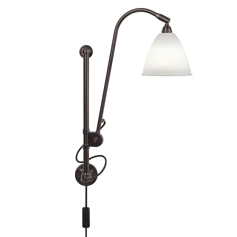 Bestlite BL5 Wall Lamp, Black Brass/Bone China