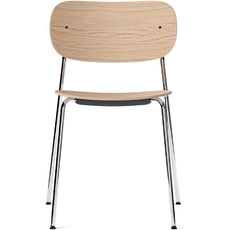 Co Chair Chromed Legs, Seat+Back, Natural Oak